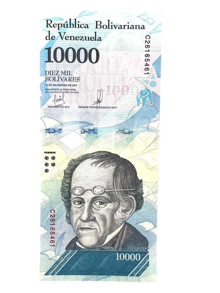 10,000 Venezuela Bolivar Fuerte Uncirculated Dated 2017 - BRICK OF 1,000