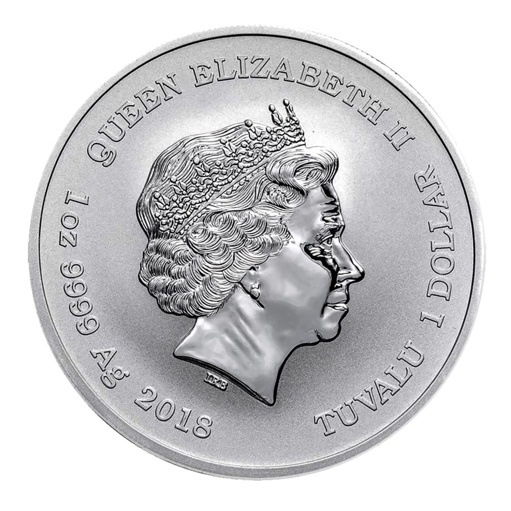 2018 $1 Tuvalu 1 oz .999 Silver Marvel Series Black Panther BU