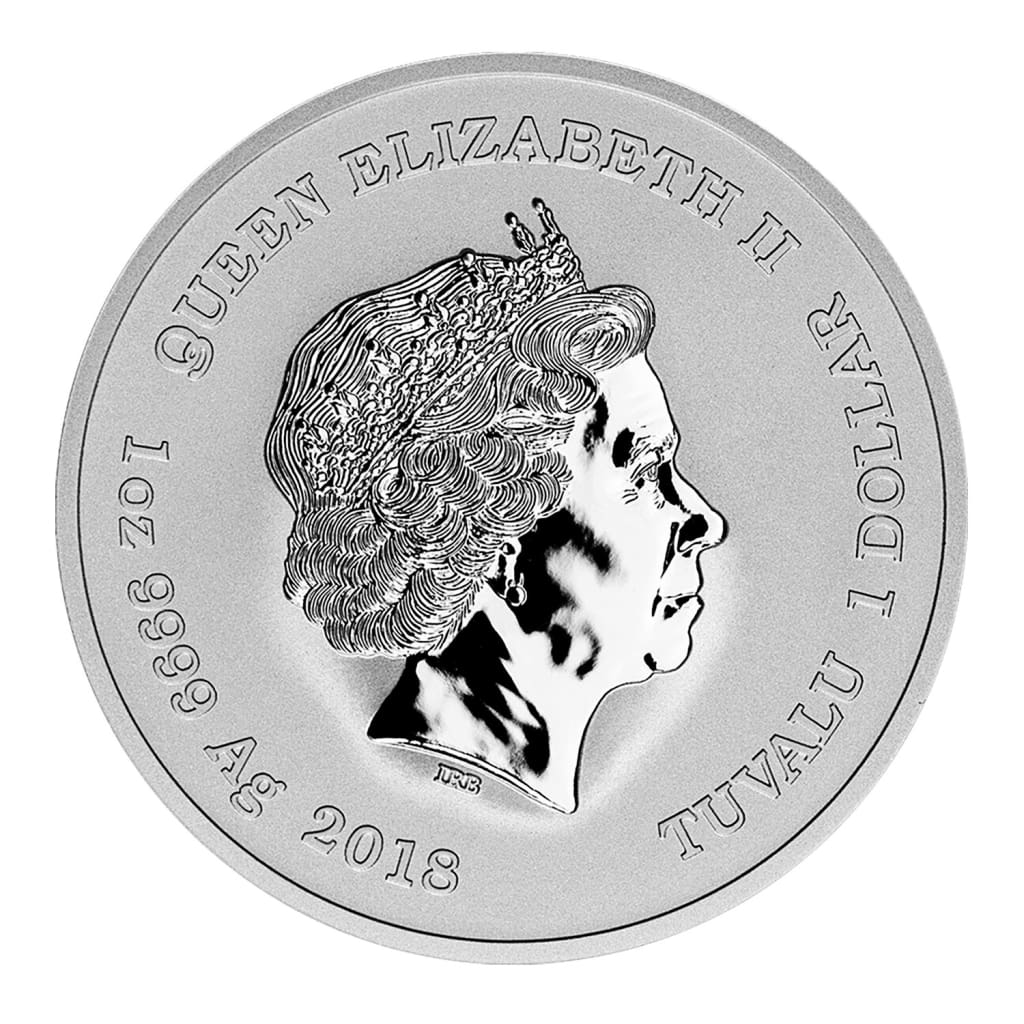 2018 $1 Tuvalu 1 oz .999 Silver Marvel Series Deadpool BU – Great