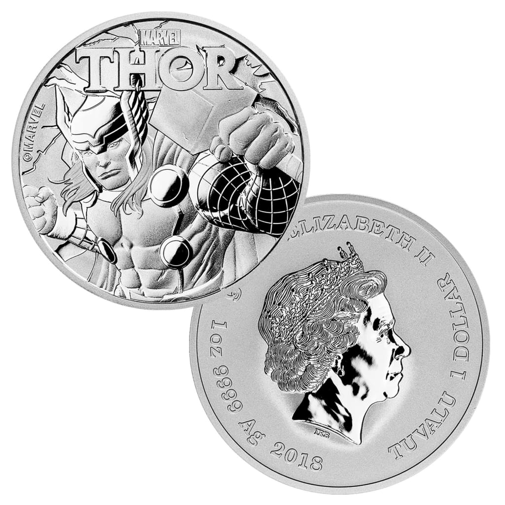 2018 $1 Tuvalu 1 oz .999 Silver Marvel Series Thor™ BU – Great American  Coin Company®