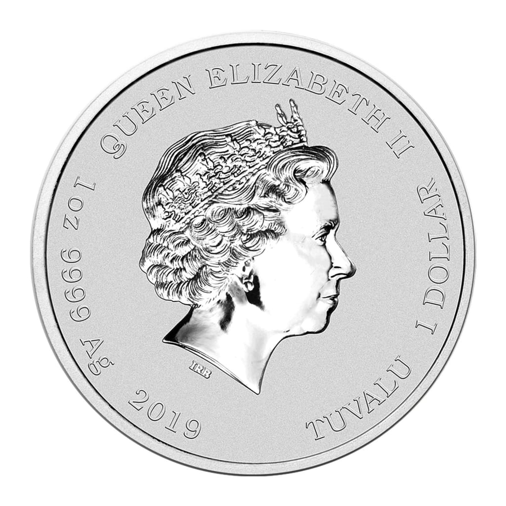 2019 Tuvalu $1 - 1oz .9999 Silver Homer Simpson BU – Great