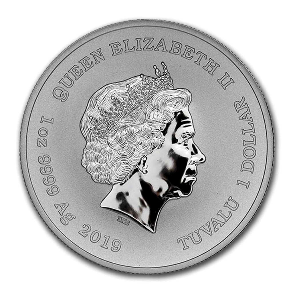 2019 Tuvalu $1 - 1oz .9999 Silver Homer Simpson BU – Great