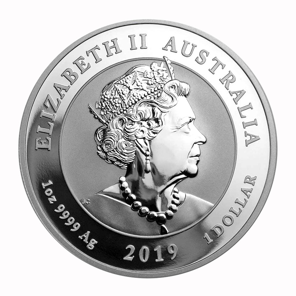 2019 1 oz .9999 Silver $1 Australian Double Dragon Coin Brilliant 