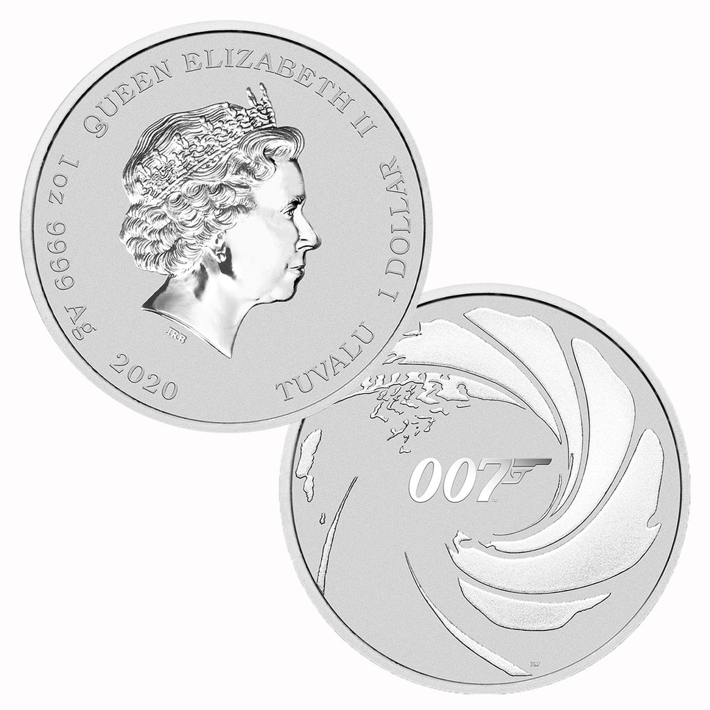 2020 Tuvalu $1 1 oz .9999 Silver 007 James Bond Brilliant