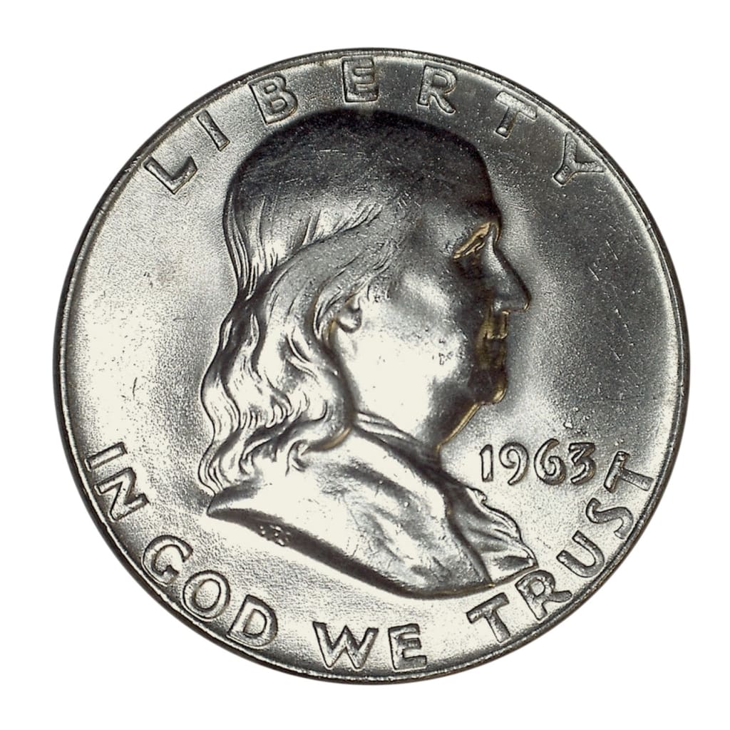 90% Silver Franklin Half Dollars (1948-1963) Brilliant