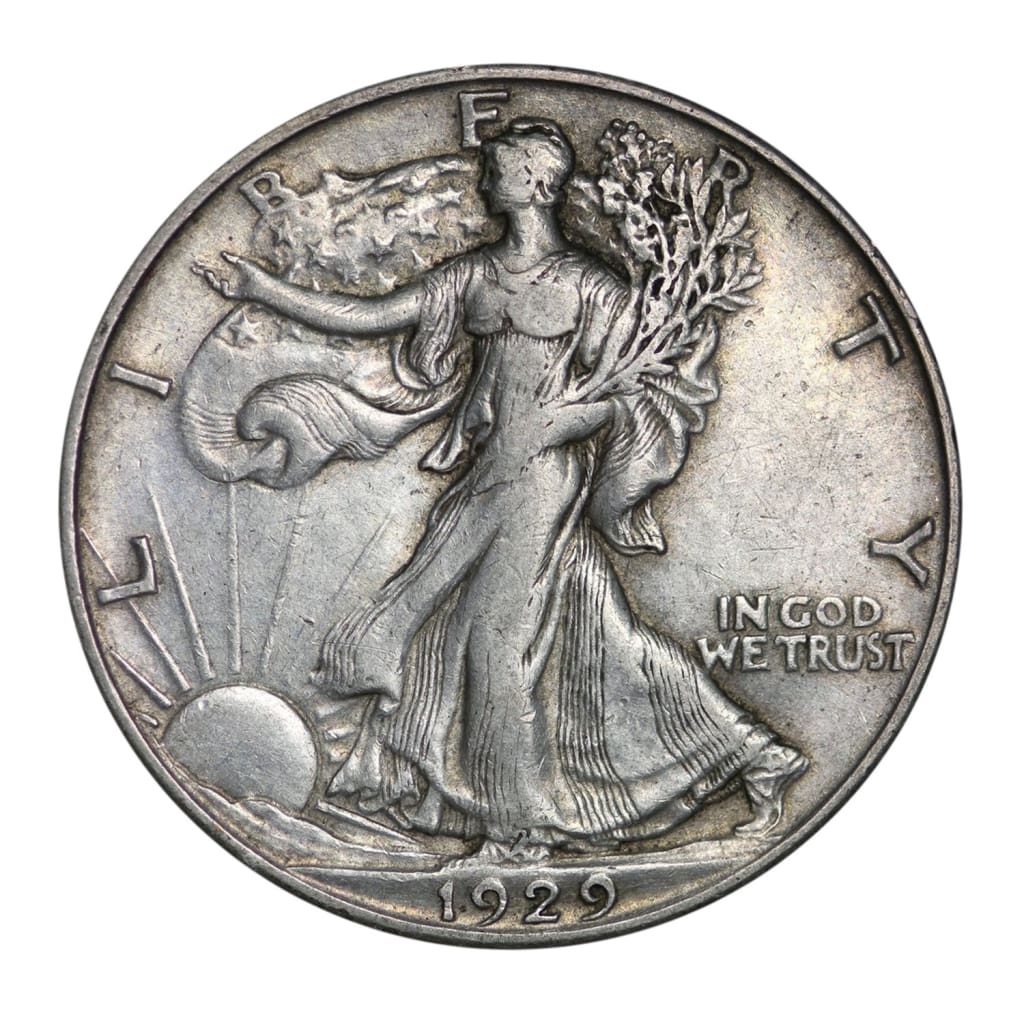1916 Walking Liberty Silver Half Dollar Nice G+ Free Shipping With