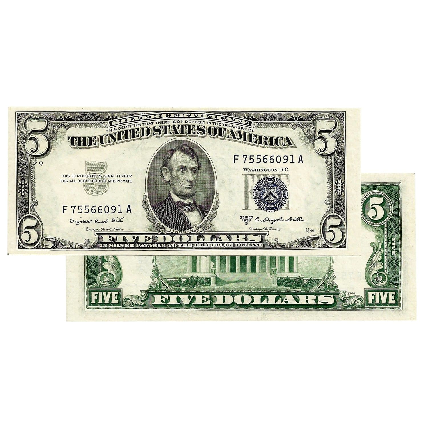 $5 Silver Certificates & Notes