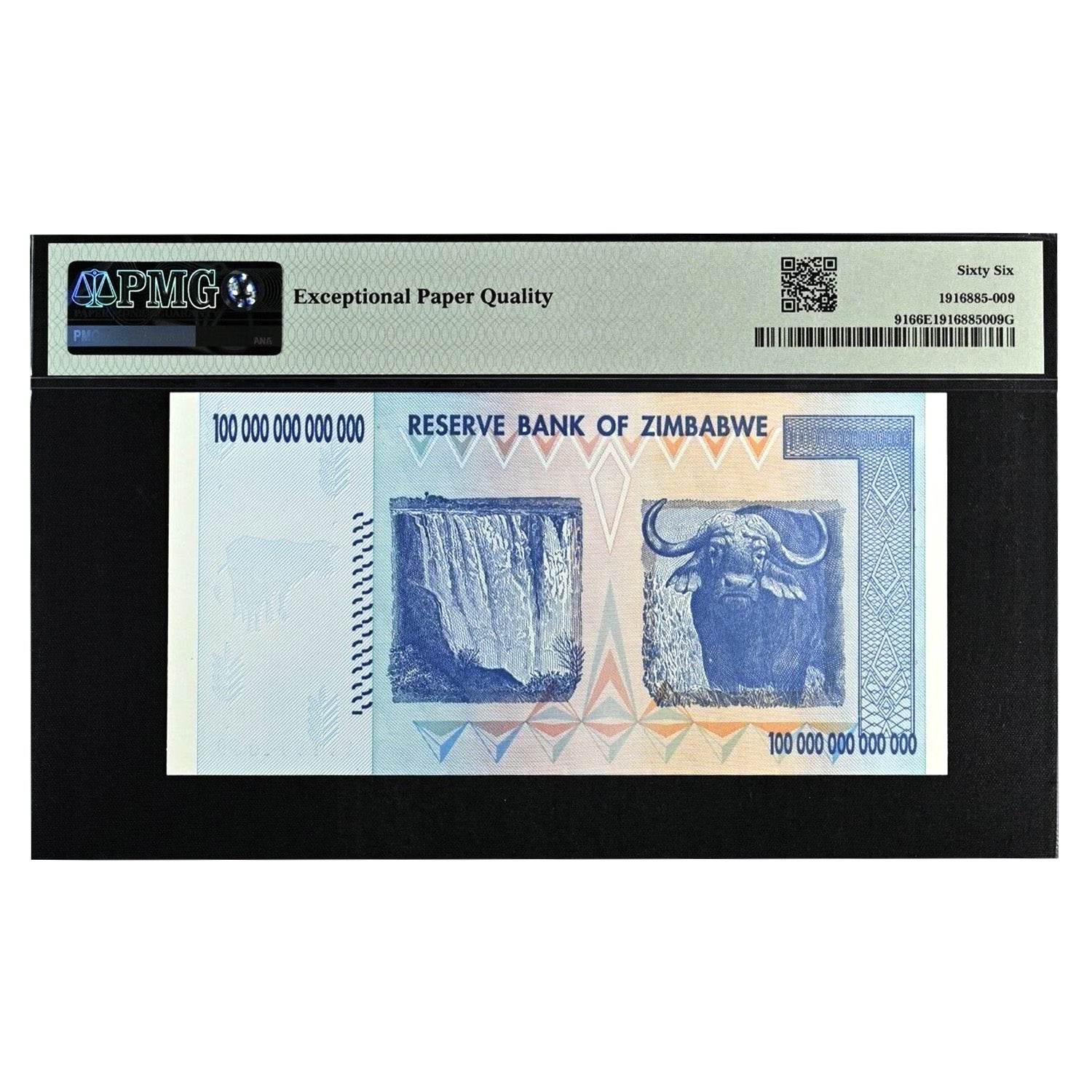 Zimbabwe 100 Trillion Banknote AA 2008 PCGS or PMG Graded 66 PPQ