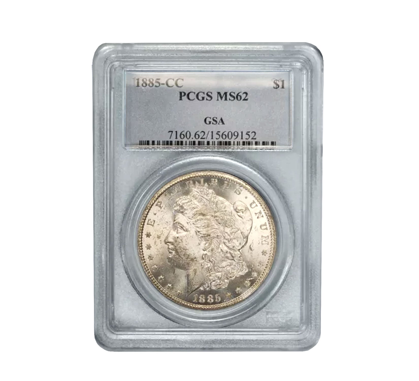 1885-CC Morgan Dollar MS62 PCGS