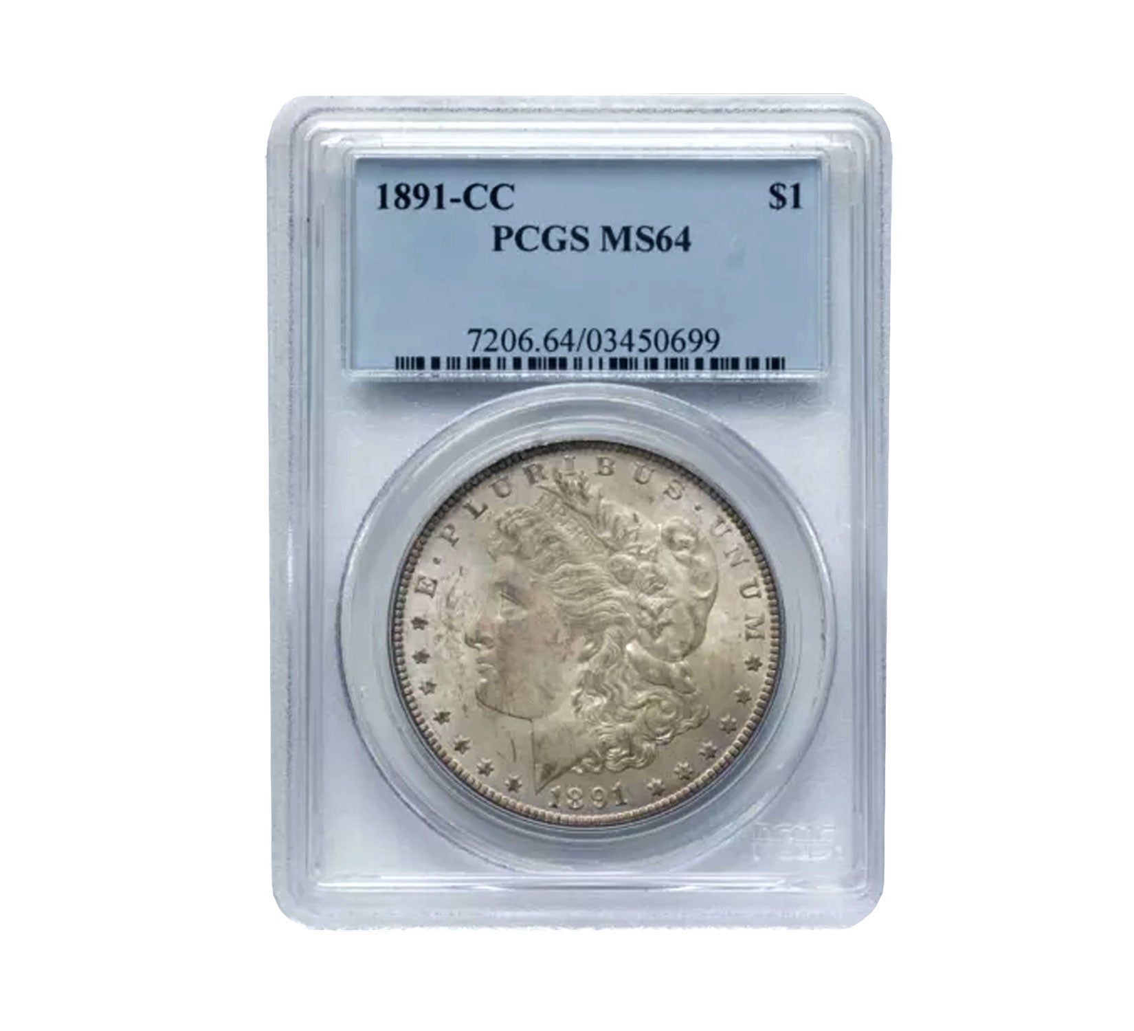 1891-CC Morgan Dollar MS64 PCGS