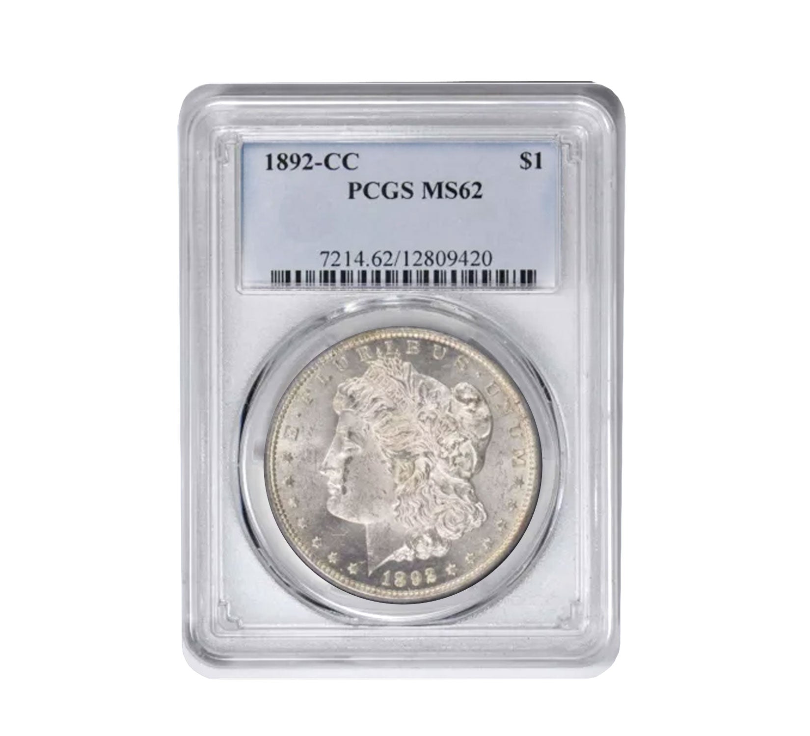 1892-CC Morgan Dollar MS62 PCGS