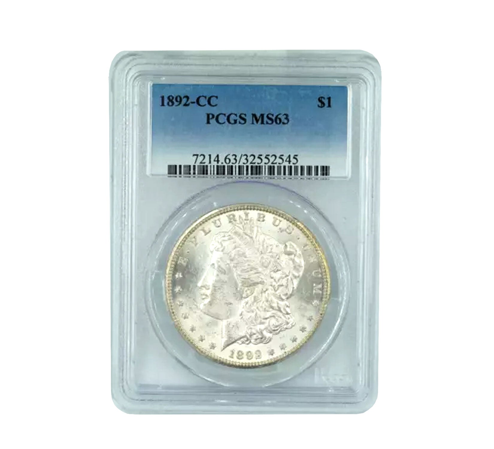 1892-CC Morgan Dollar MS63 PCGS