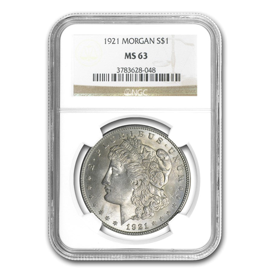 1921 Morgan MS63 NGC