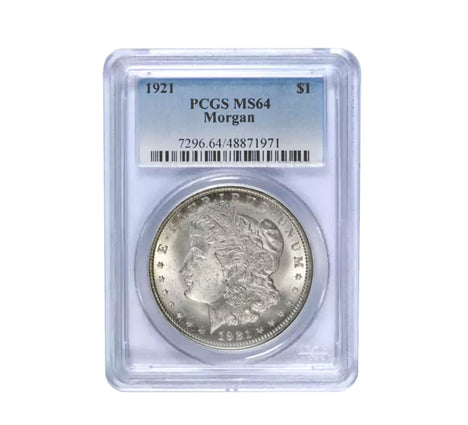 1921 Morgan Silver Dollar PCGS MS64