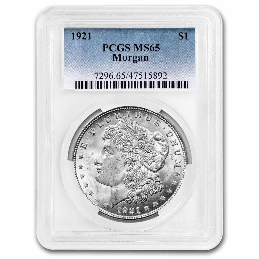 1921 Morgan PCGS MS65