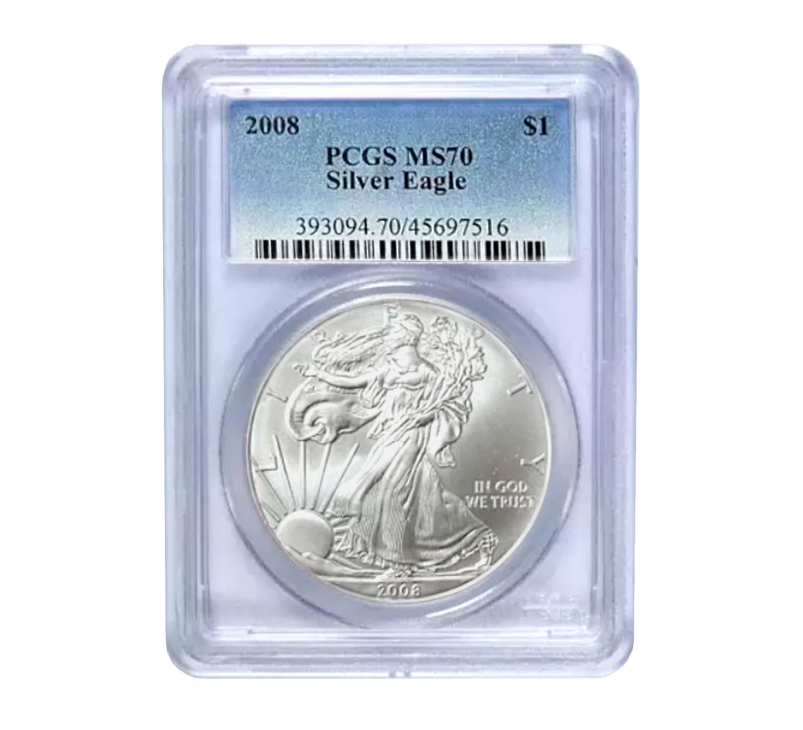 2008 $1 American Silver Eagle MS69 PCGS