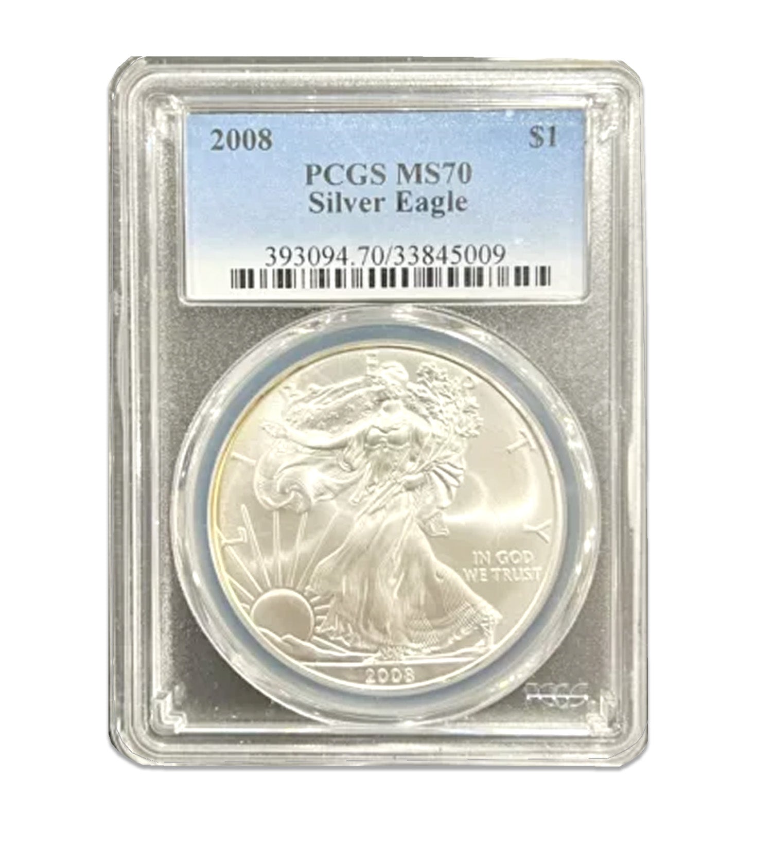 2008 $1 American Silver Eagle MS70 PCGS