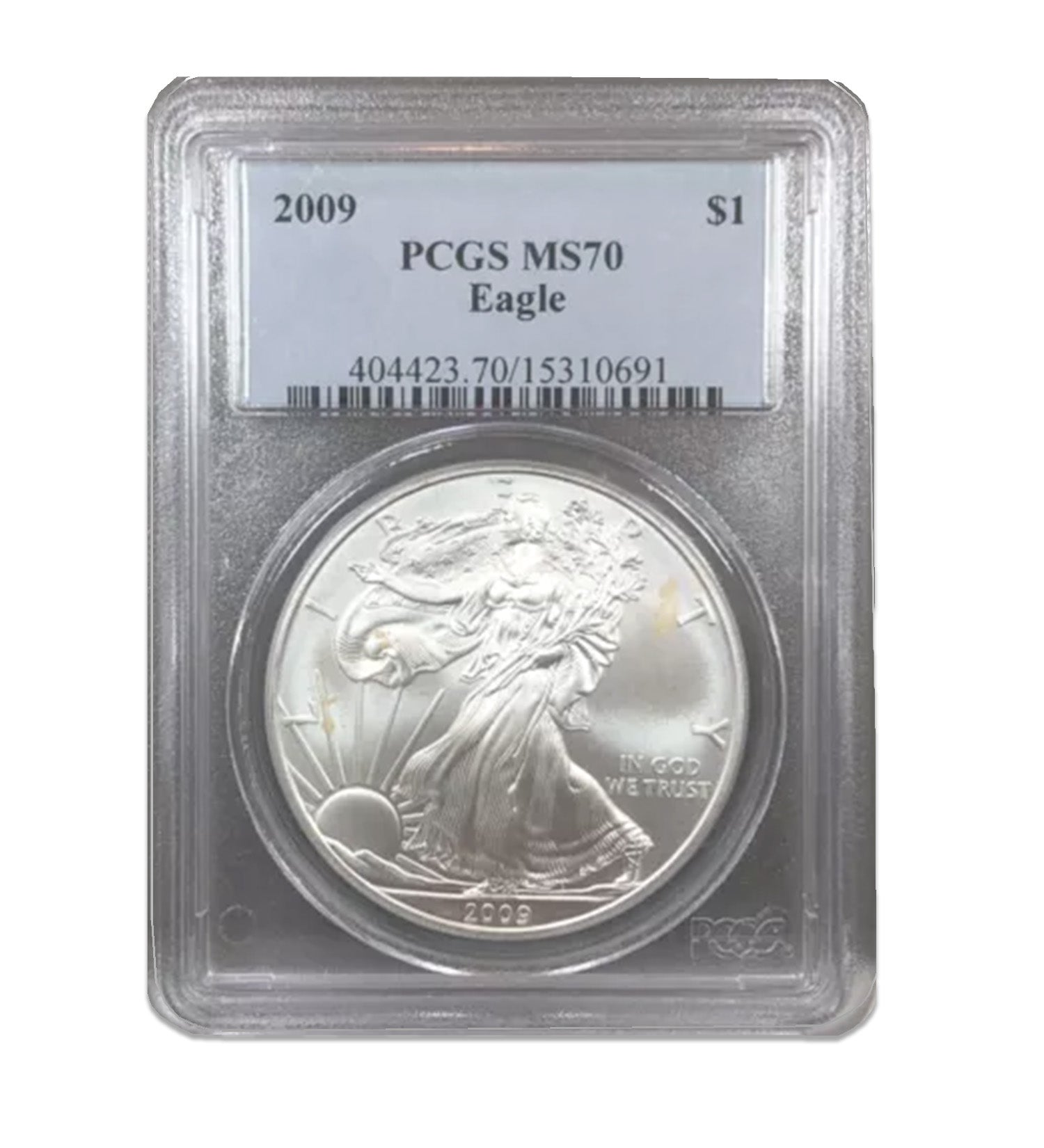 2009 $1 American Silver Eagle MS70 PCGS