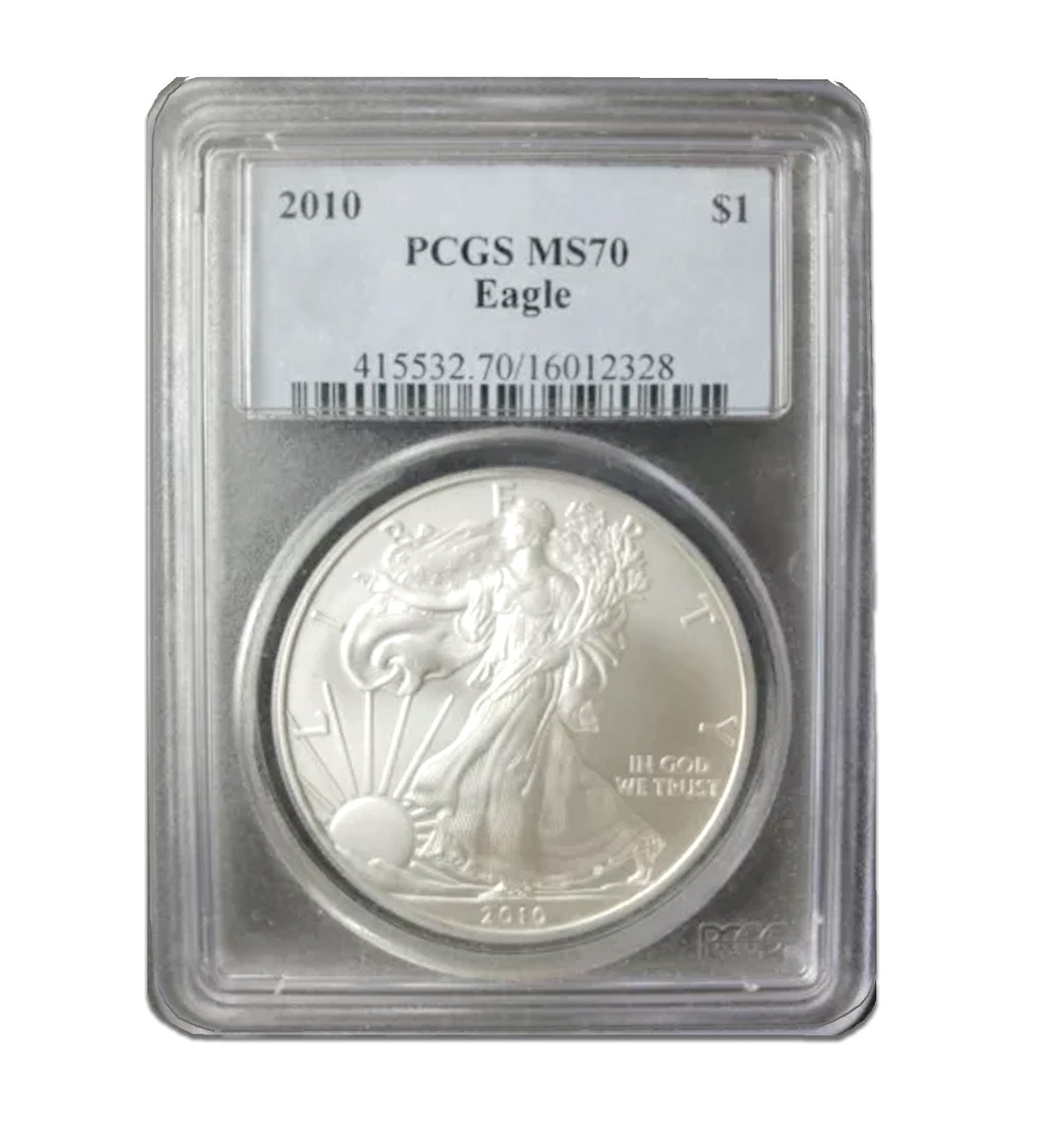 2010 $1 American Silver Eagle MS70 PCGS