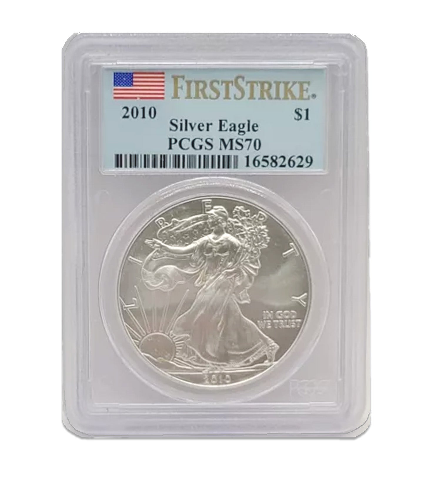 2010 $1 American Silver Eagle MS70 PCGS - First Strike