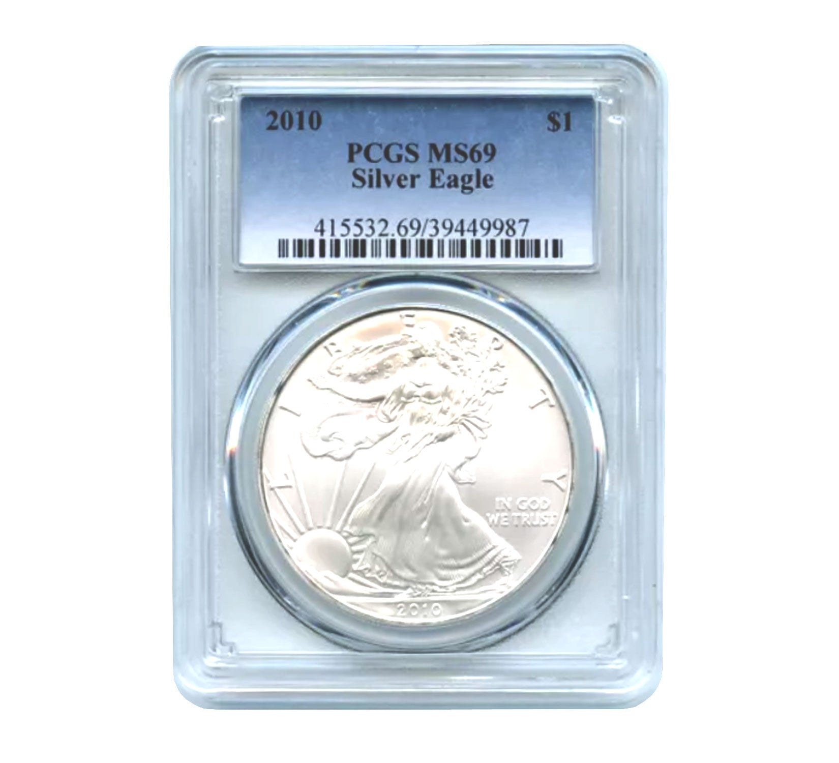 2010 $1 American Silver Eagle MS69 PCGS