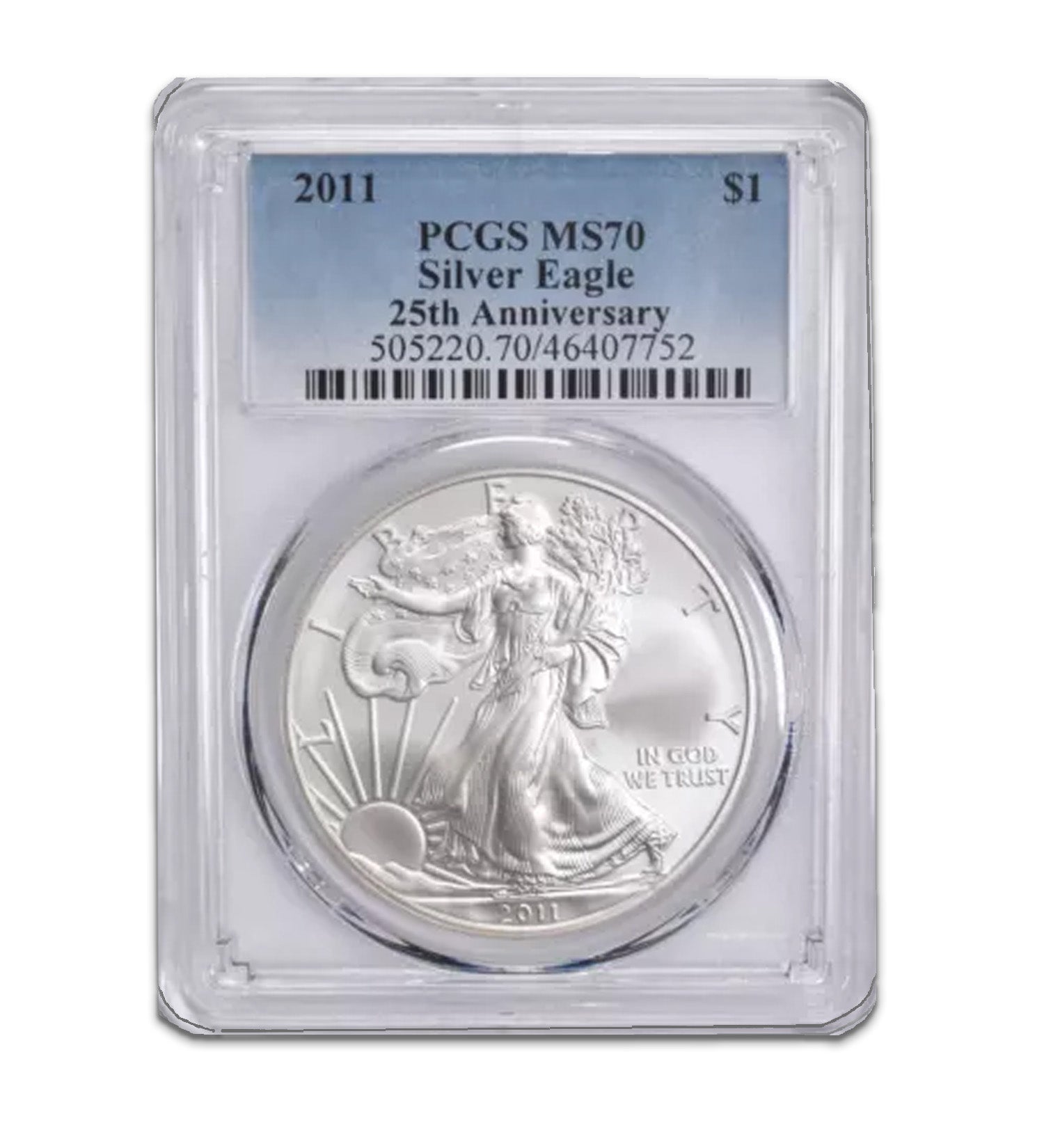 2011 $1 American Silver Eagle MS70 PCGS - 25th Anniversary