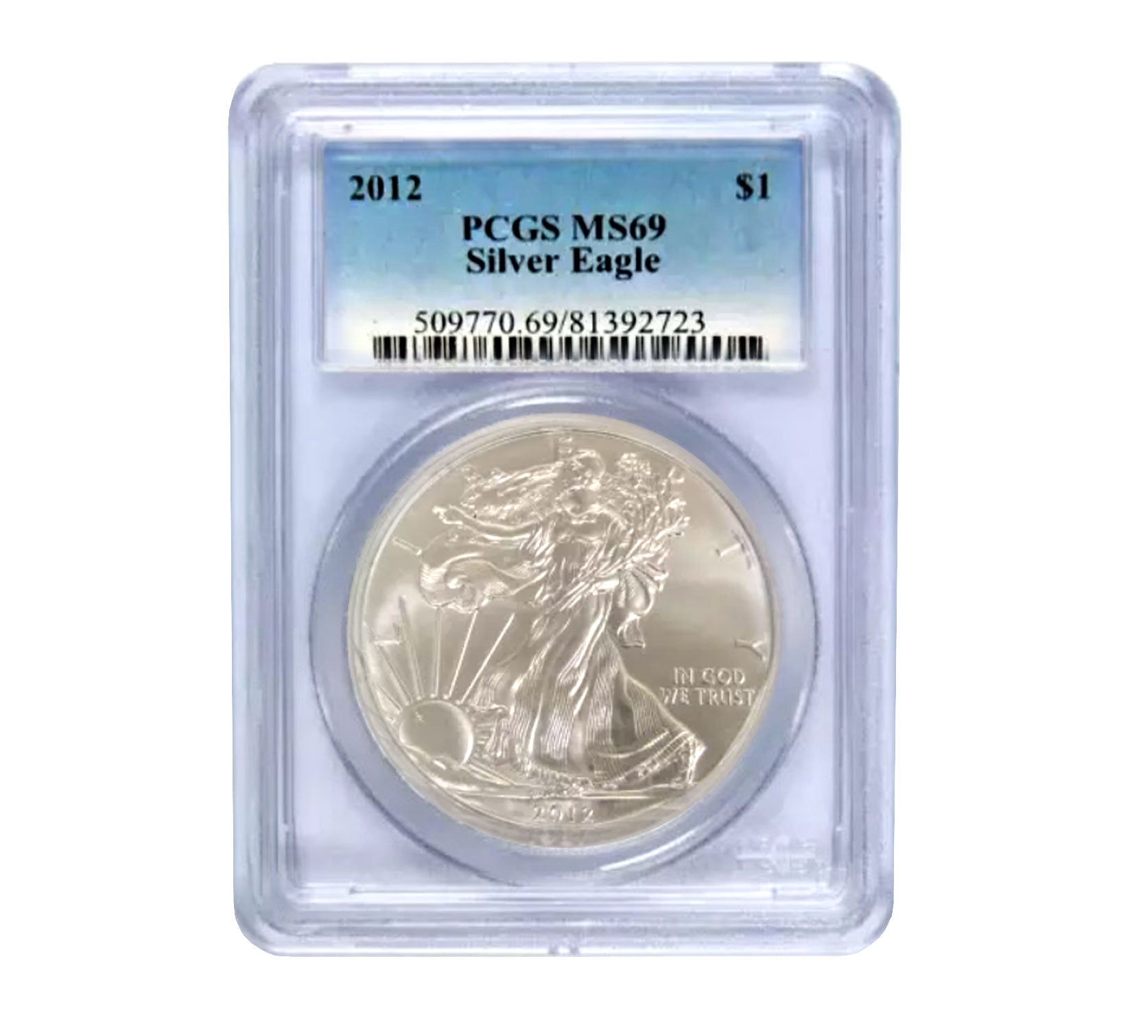 2012 $1 American Silver Eagle MS69 PCGS