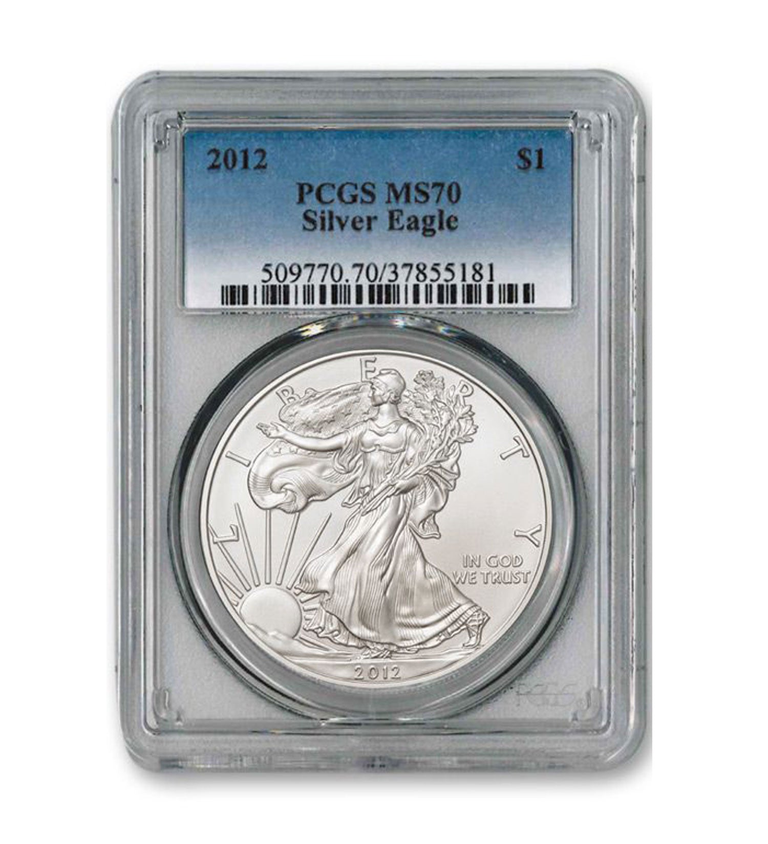 2012 $1 American Silver Eagle MS70 PCGS