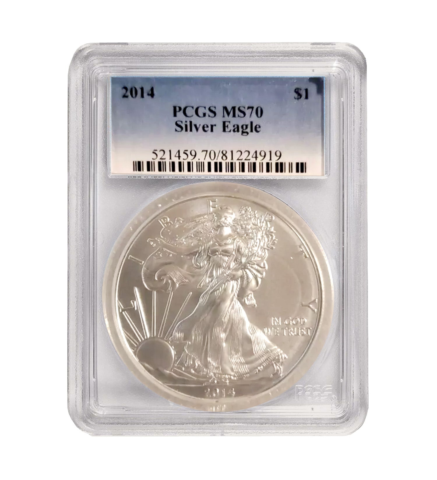 2014 $1 American Silver Eagle MS70 PCGS