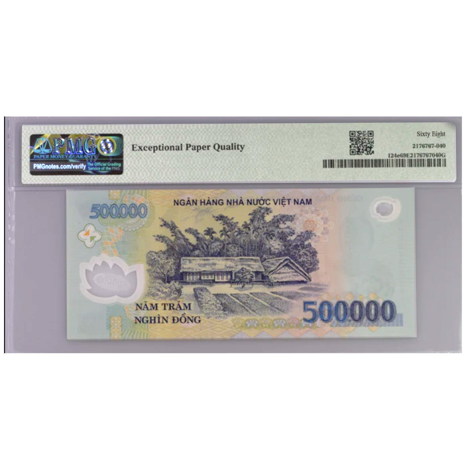 Vietnamese 500,000 Dong Banknote VND PMG Graded 68 EPQ