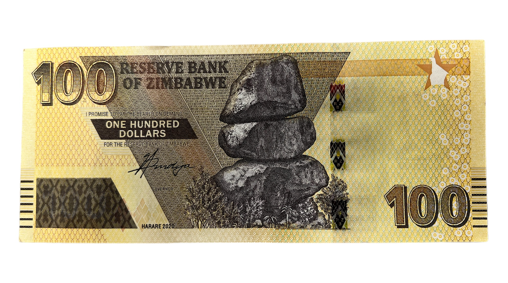 100 Dollar Zimbabwe Banknotes 2020 AA Series Uncirculated Bundle Of 100   Zim.100.Dol.2020.REV 1024x1024 