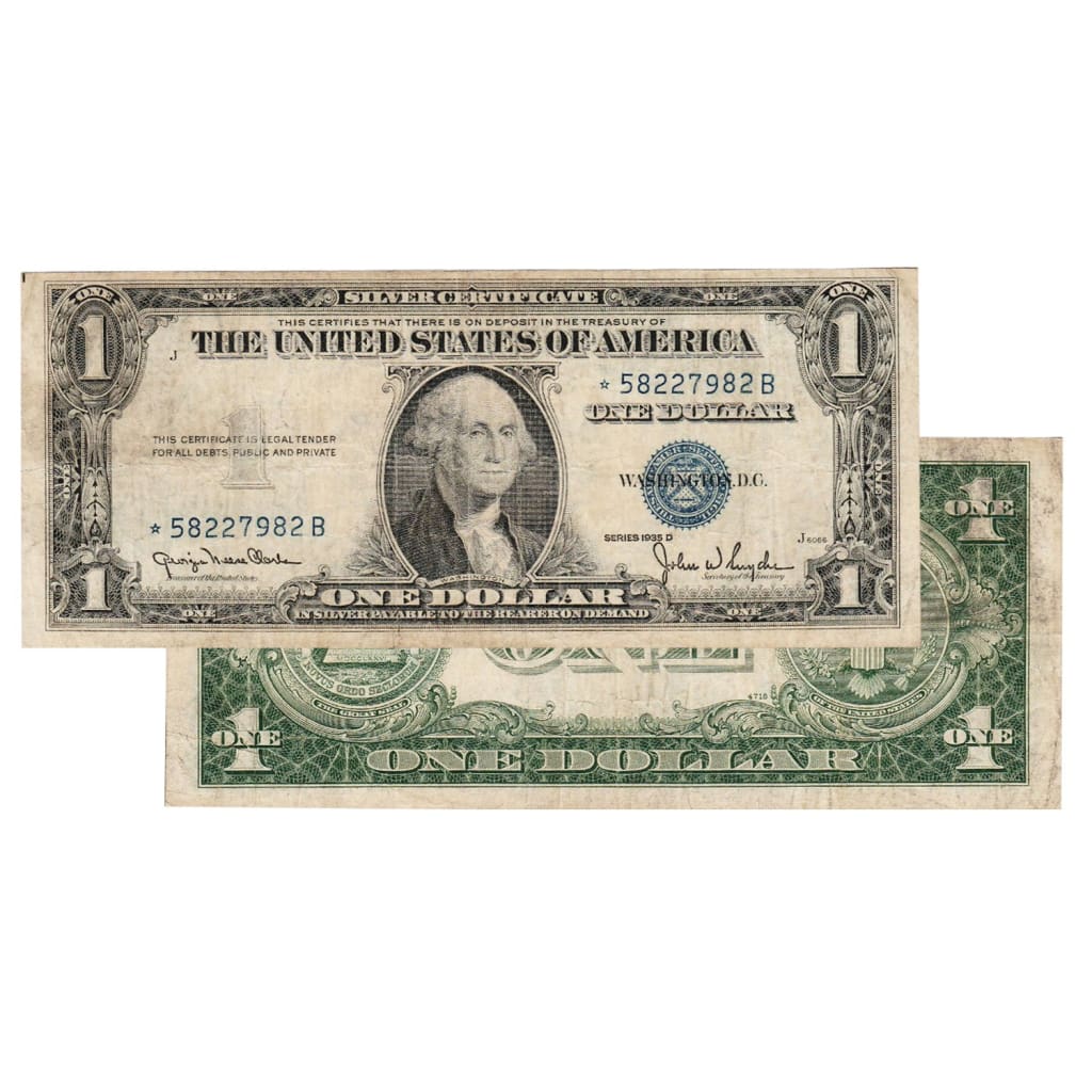 $1 - 1935 Blue Seal Silver Certificate Star Note - Fine