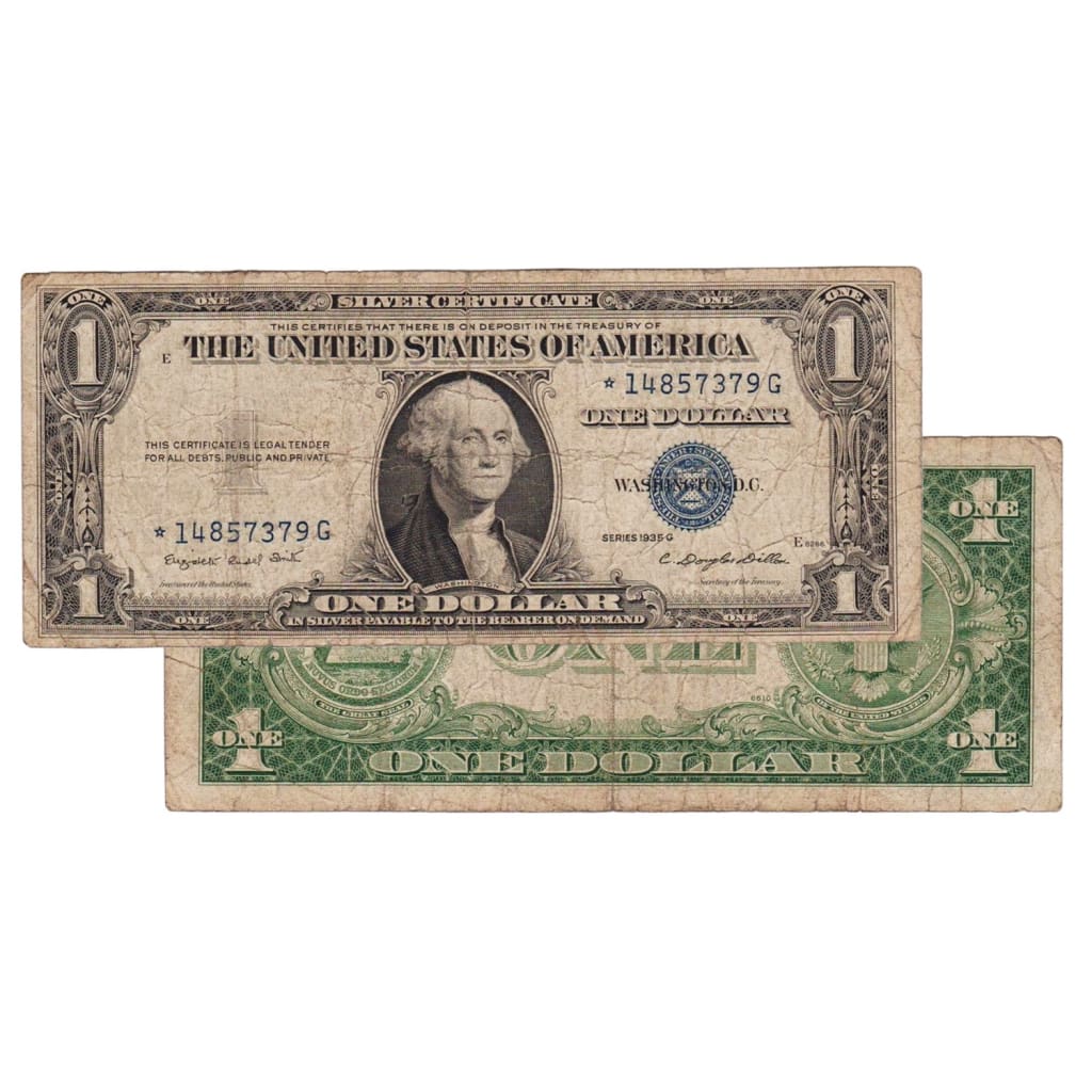 $1 - 1935 Blue Seal Silver Certificate Star Note - Very Good