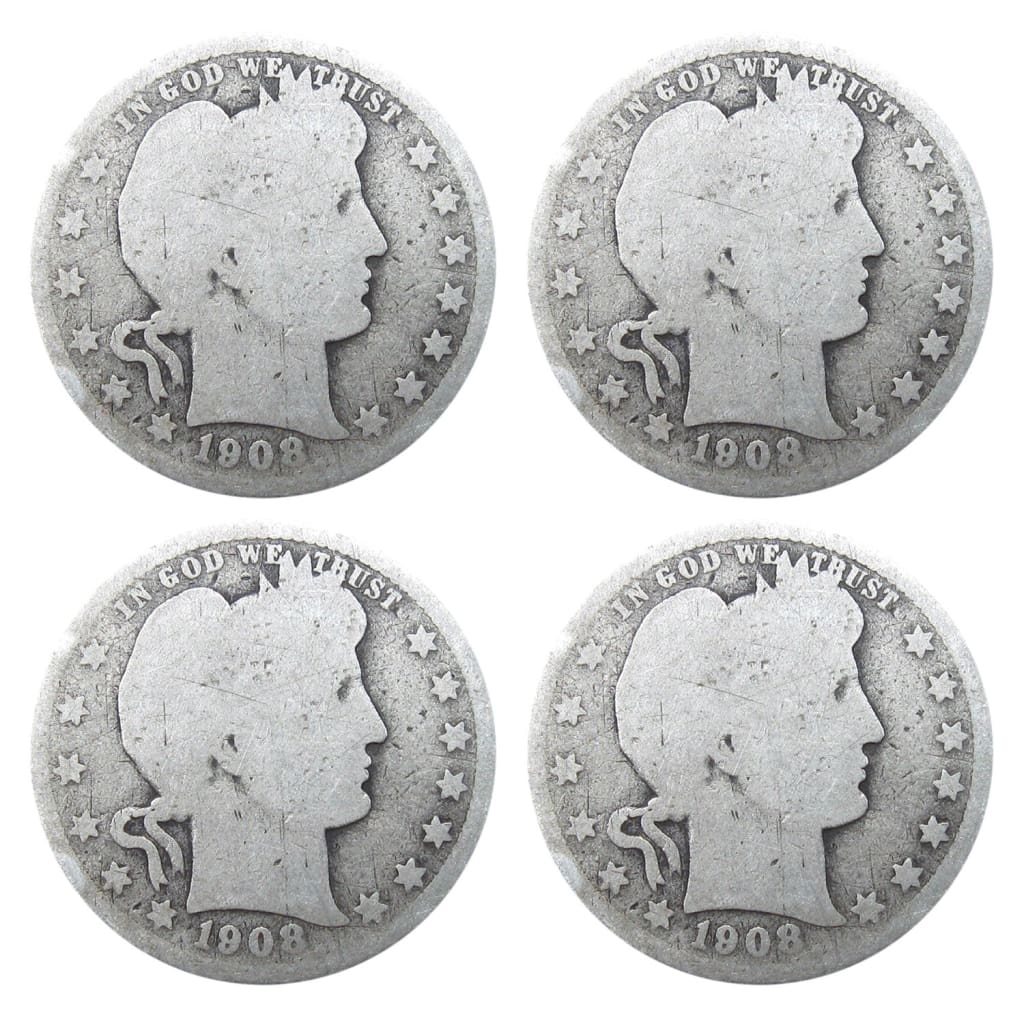 $1 Face - 90% Silver Barber Quarters Circulated