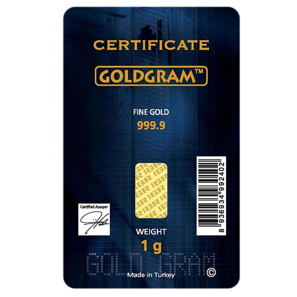 1 Gram .9999 Gold Bar - Istanbul Gold Refinery