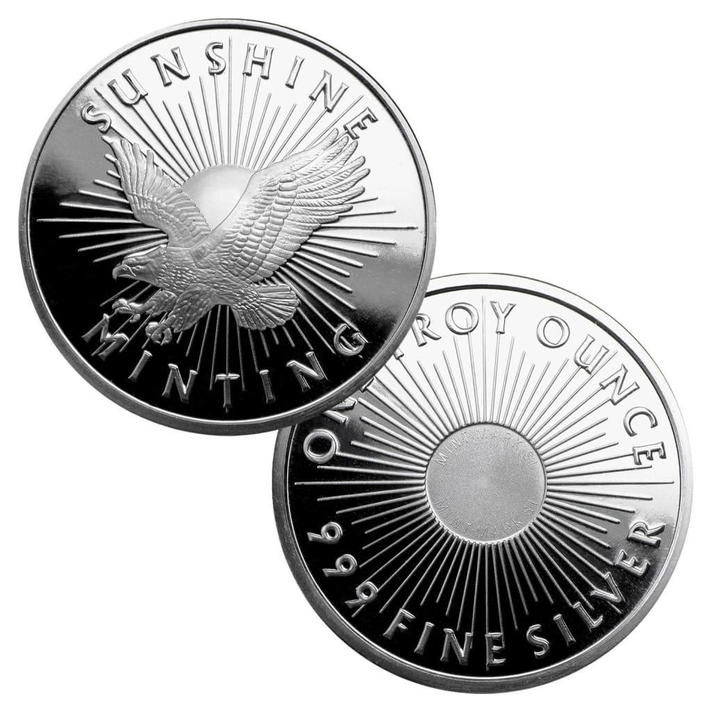 1 Ounce Sunshine Minting .999 Silver Eagle Round