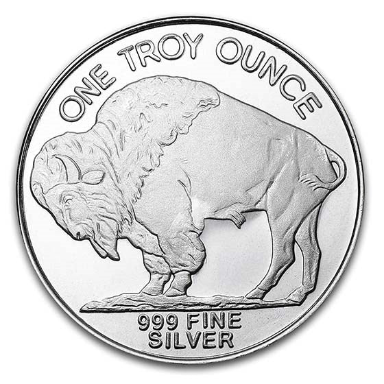 1 Ounce .999 Silver Stackable Buffalo Round Generic - Collectible