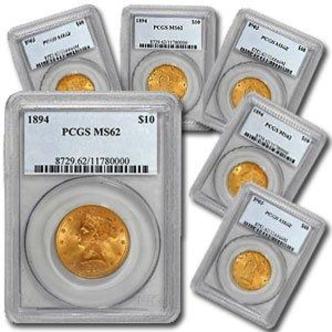 $10.00 Liberties (MS-62) - (PCGS ONLY!)