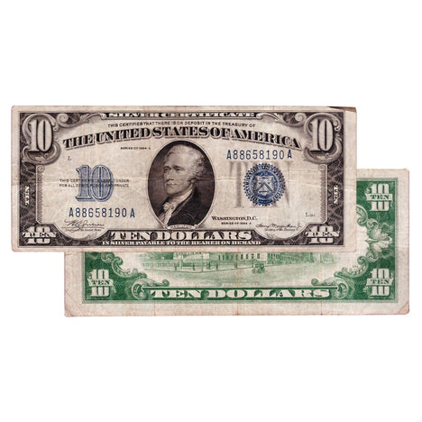 $10 - 1934 Blue Seal Silver Certificate - Extra Fine