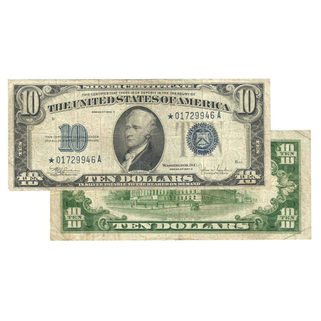 $10 - 1934 Blue Seal Silver Certificate Star Note - Fine