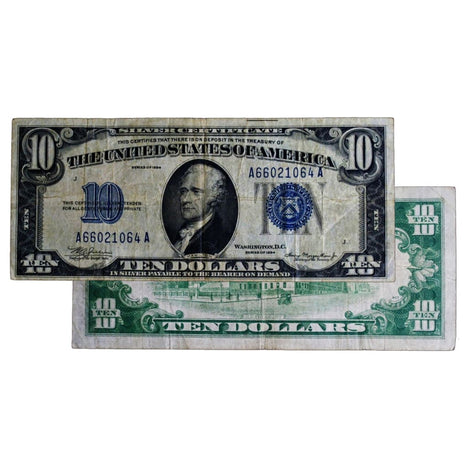 $10 - 1934 Blue Seal Silver Certificate - Very Fine