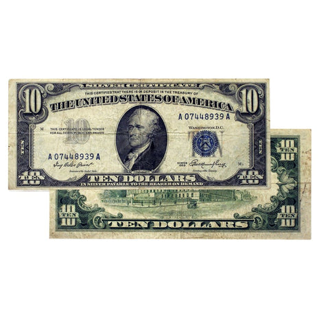 $10 - 1953 Blue Seal Silver Certificate - Very Fine