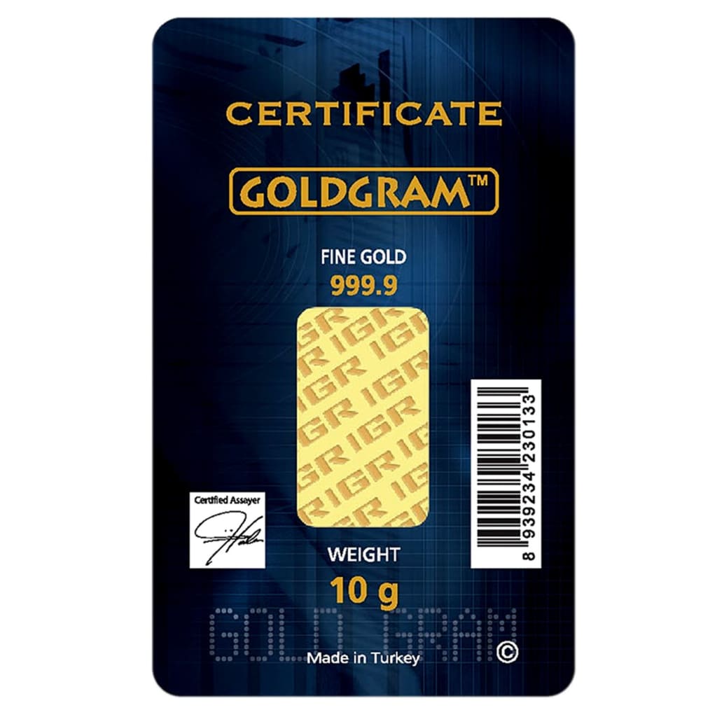 10 Gram .9999 Gold Bar - Istanbul Gold Refinery