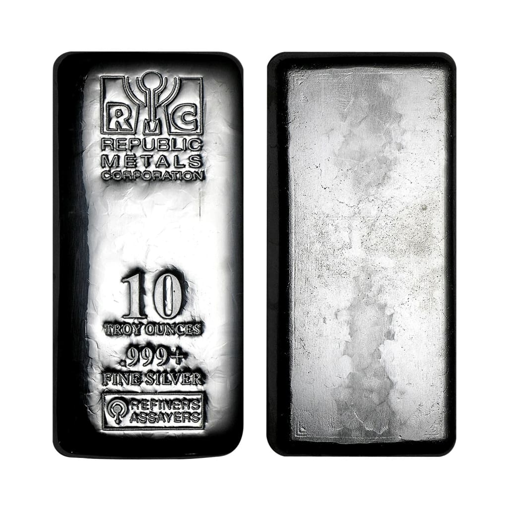 10 Ounce Republic Metals .999 Silver Cast Bar