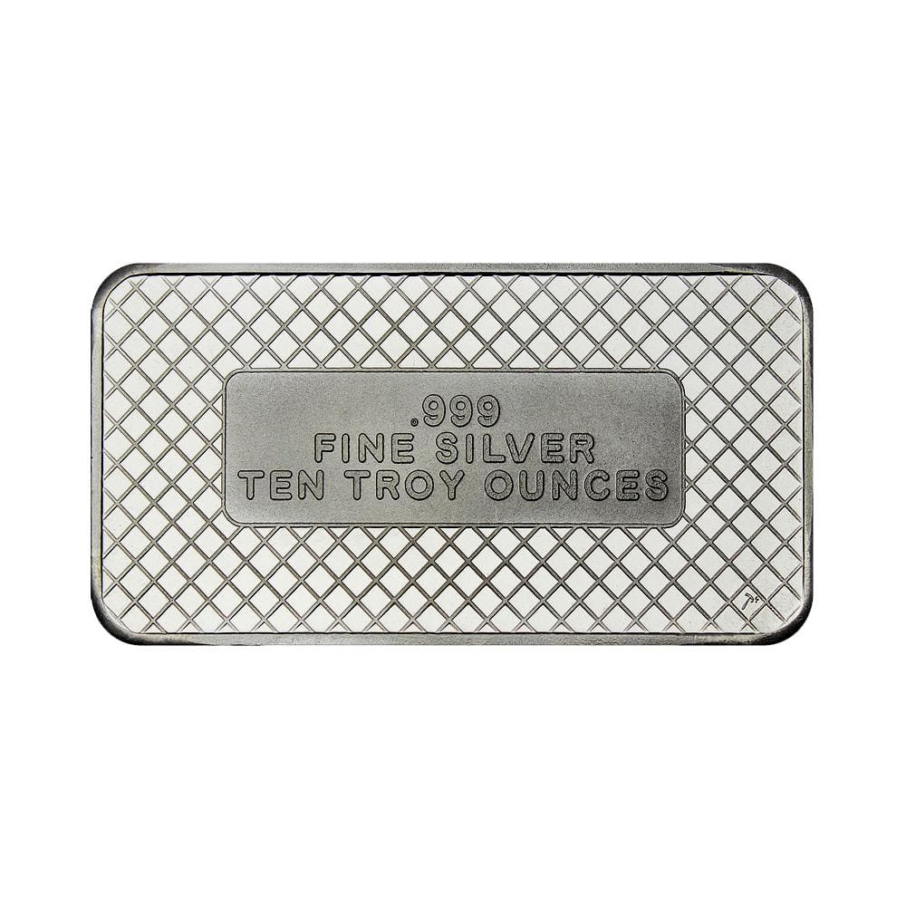 10 Ounce Silvertowne Mint .999 Silver American Flag Bar