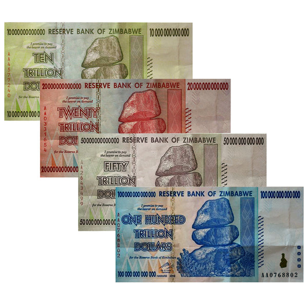 100 Trillion Zimbabwe Banknotes 2008 AA Series Uncirculated