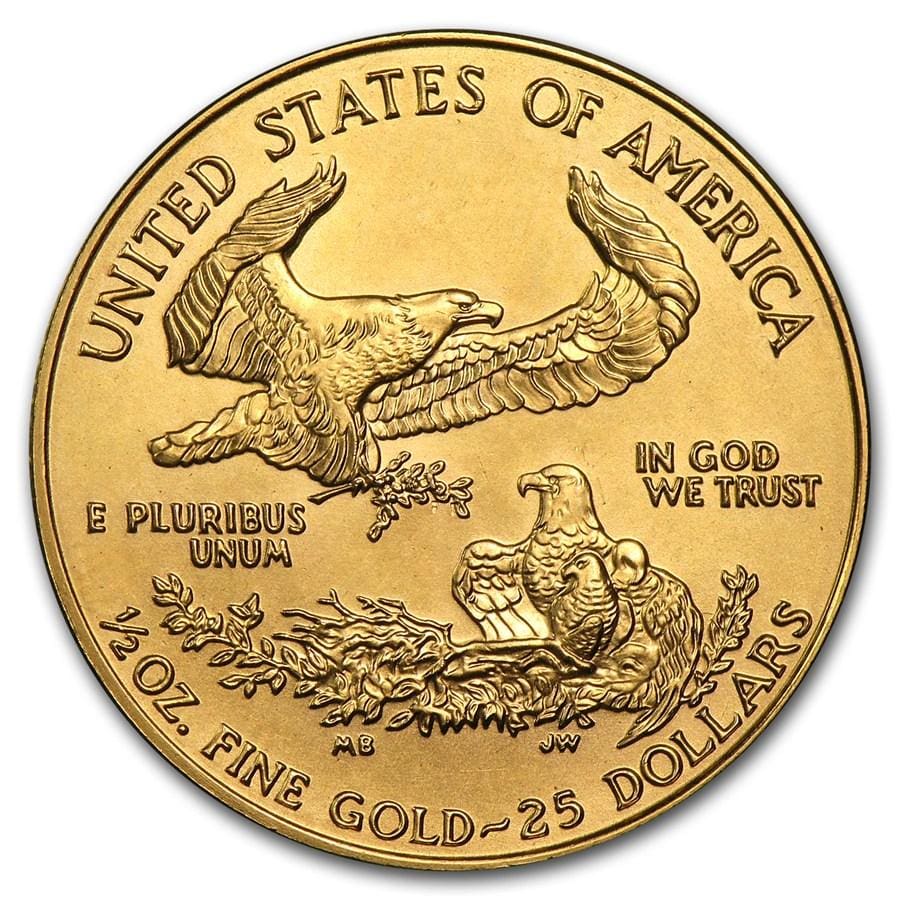 1/2 Ounce Gold American Eagle $25 BU - Random Date