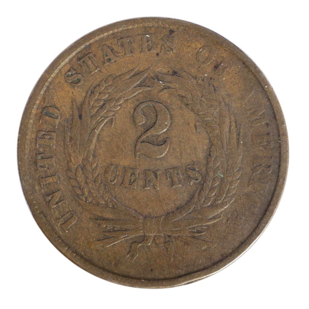 1864 Two Cent Piece Circulated Condition