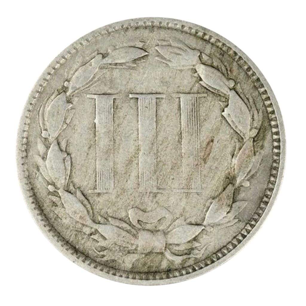 1865 Three Cent Nickel In Circulated Condition