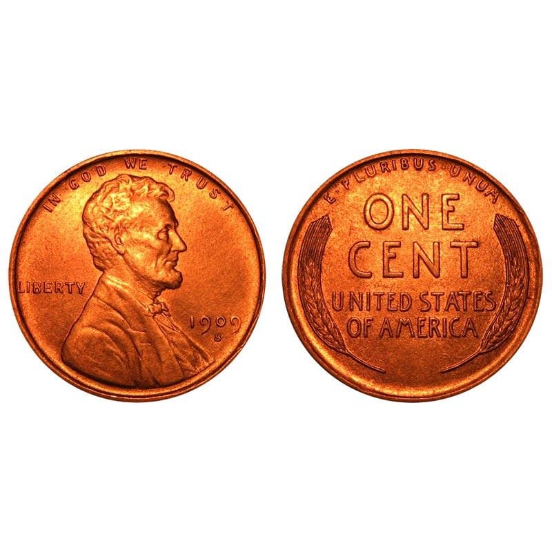 1909 P Lincoln Cent - Circulated Condition